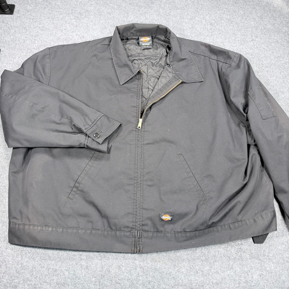Dickies Mens 5XL RG Black Quilted Lined Eisenhower Work Jacket TJ15 BK